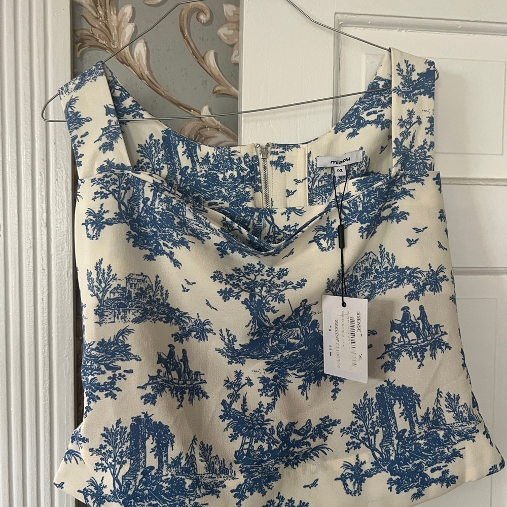 Miaou Blue and White Tank Top - Picture 4 of 6